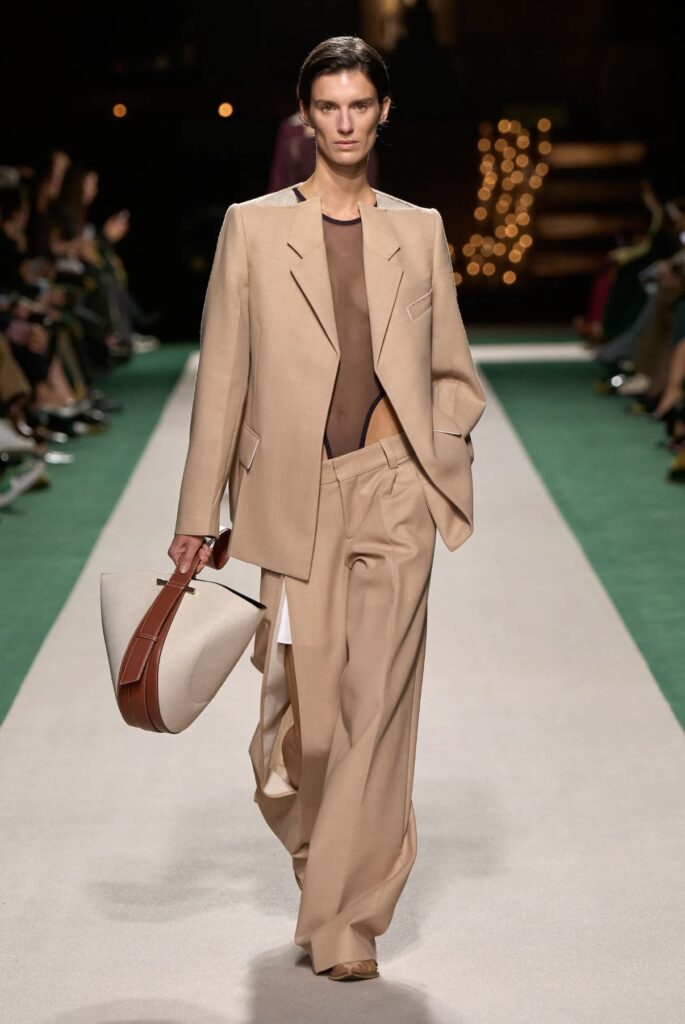 Best SS2025 Runway Trends as per the runway Spring Summer 2025 Power suiting and bodysuit Victoria Beckham