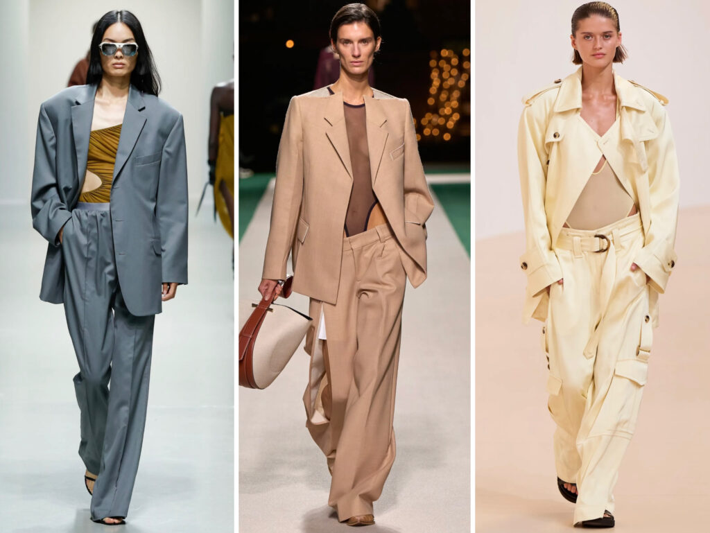 TOP 10 Spring 2025 runway trends Power suiting Zimmermann Atlein Victoria Beckham 