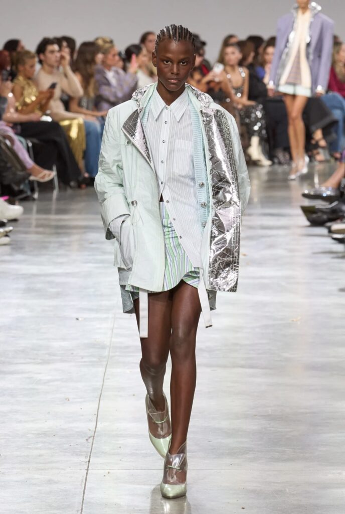 Best SS25 runway trends on the runway sport jacket Rabanne