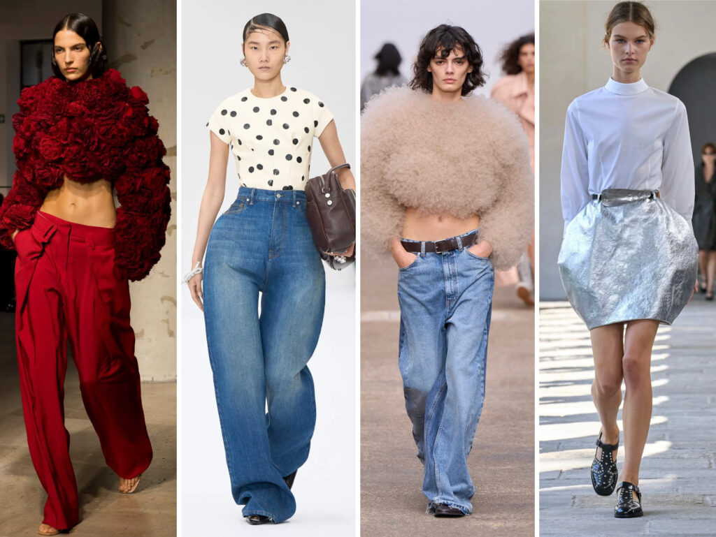 Top 10 SS25 runway trends 2025 Pump Up the Volume Rokh, Acne, Stella McCartney, Bally