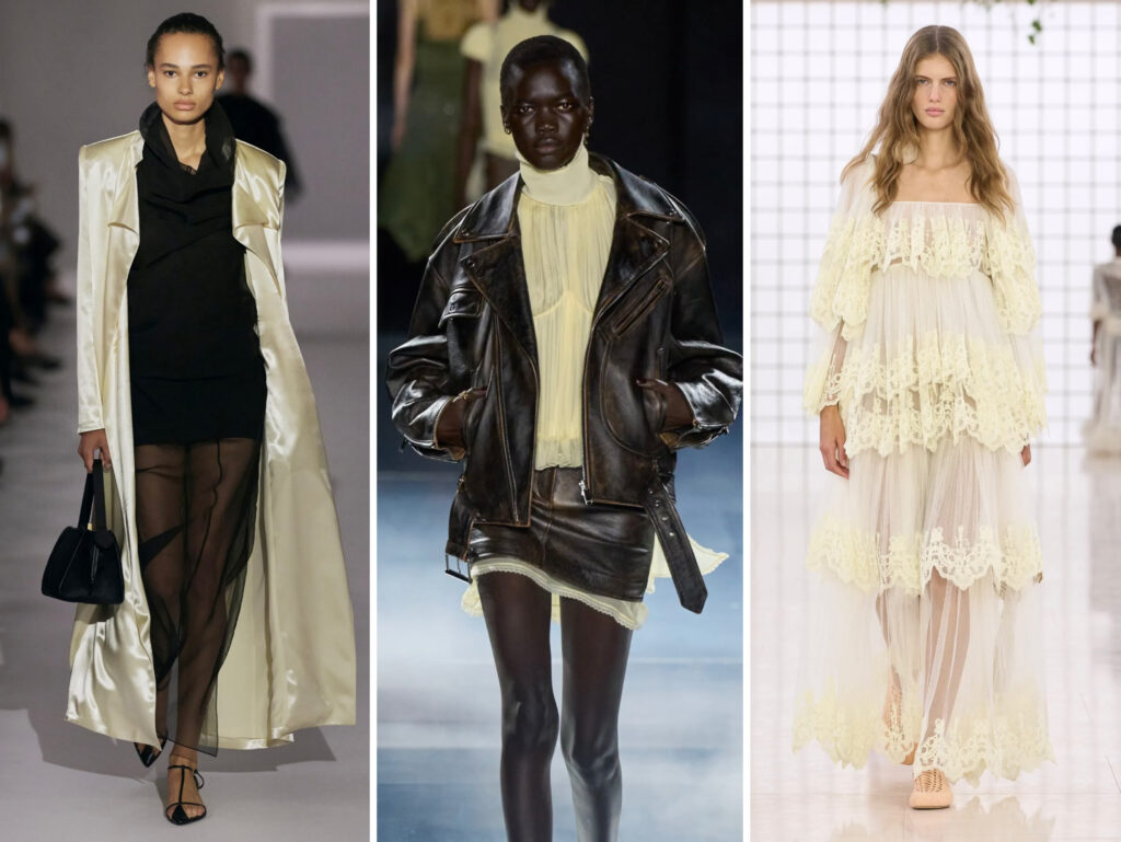 Top Fashion colors of Spring 2025 Butter Khaite, Alexander McQueen, Chloe