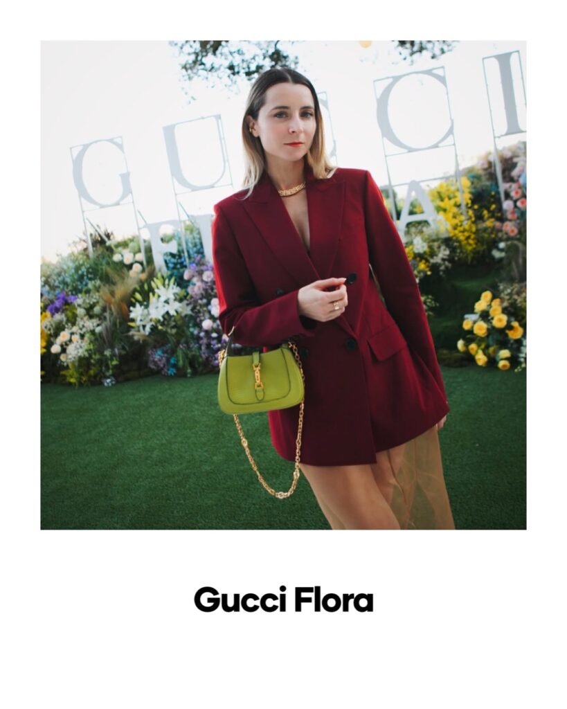 julia comil luxury influencer partnership beauty brand Gucci