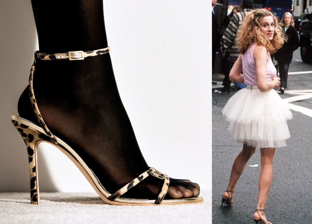 leopard sandals jimmy choo opening credit sex and the city