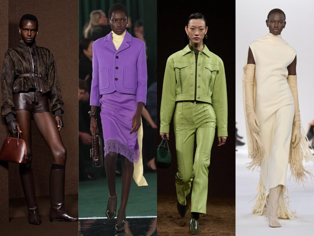 Best of fall 2025 fashion trends as per the runway color forecast hermes gucci hermes sportmax julia comil