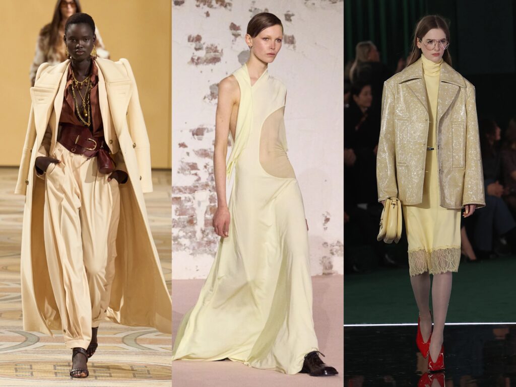 Best of fall winter 2025 trends butter yellow zimmermann victoria beckham gucci julia comil