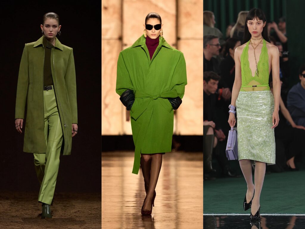 Fall 2025 trends apple green hermes yves saint laurent gucci julia comil