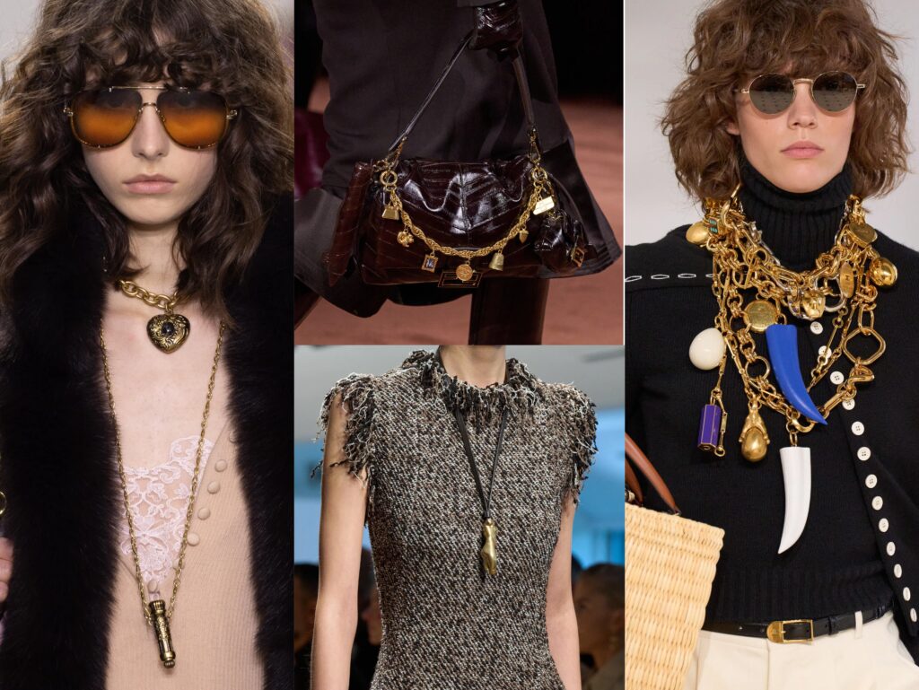 Fall 2025 trends as per the runway charms everywhere chloe fendi tods celine julia comil