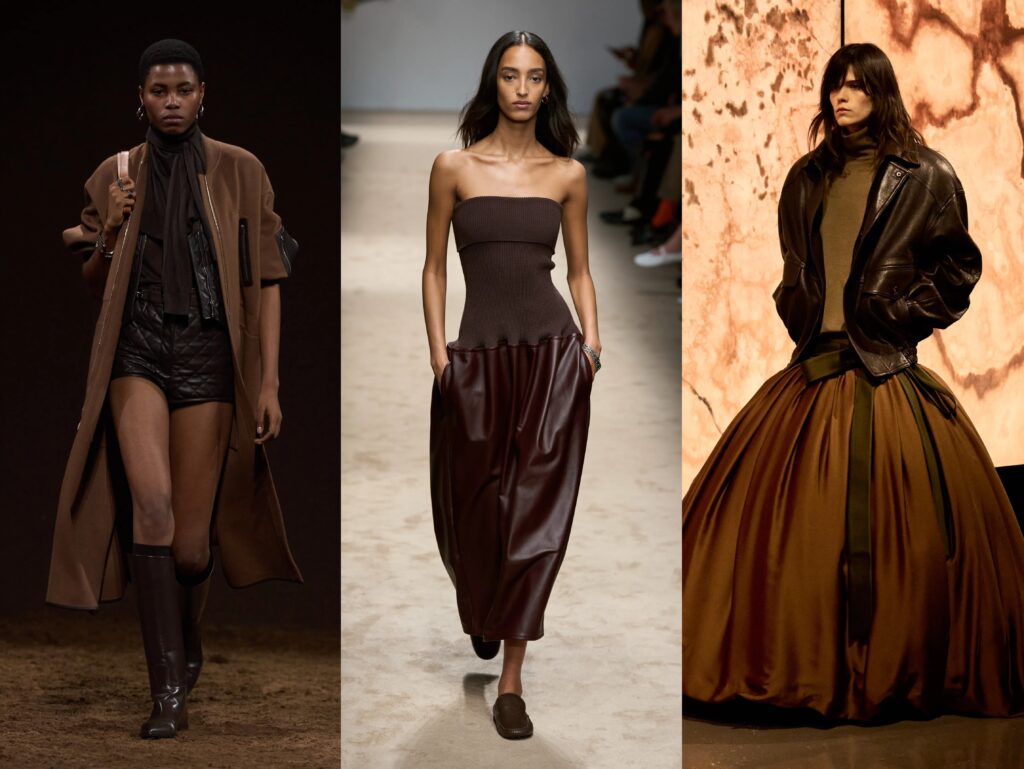 Top 10 fall 2025 trends brown hermes tods saint laurent