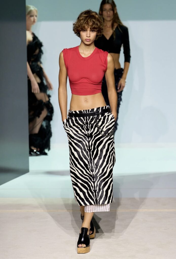 Top Runway Trends Spring 2026 that are incredibly chic The Attico zebra skirt