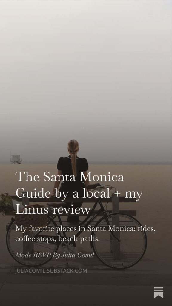 The Santa Monica Bike Routine I Romanticize Daily + Linus Bike review