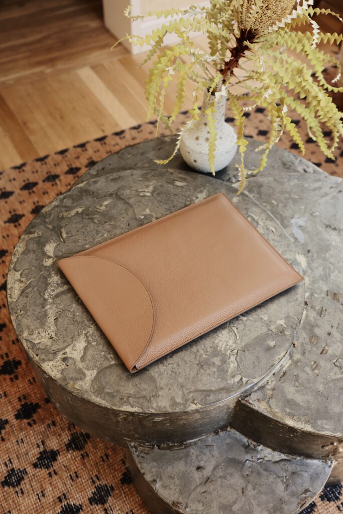 chic leather laptop sleeve