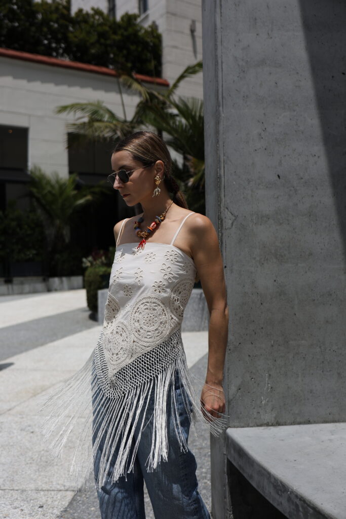 tassel top cotton for summer style