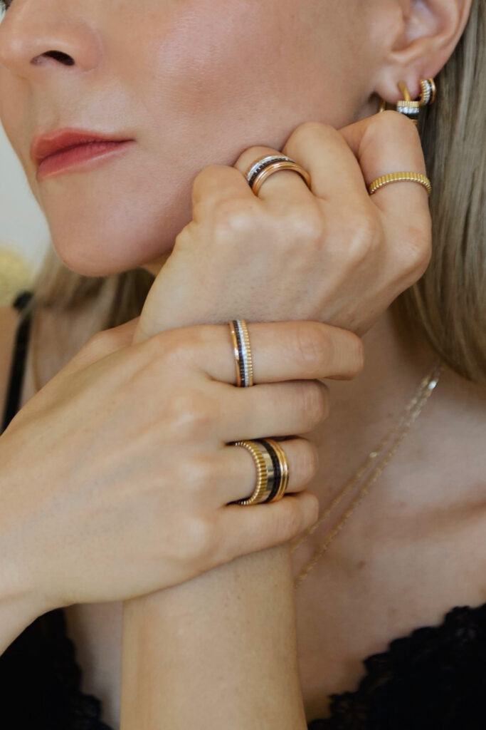 Close-up details of luxury fashion pieces highlighting exceptional craftsmanship, textures, and timeless design.