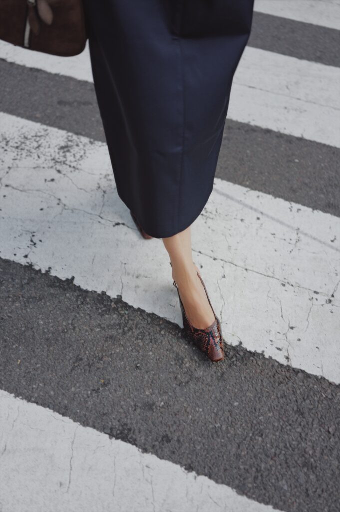 NYFW best looks the frankie shop skirt le seul python slingback julia comil shot by Mara Friedman
